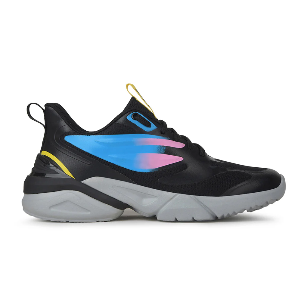 Leap7x Black Sports Walking Shoes For Men BRISKY-2E By Liberty - Image 2