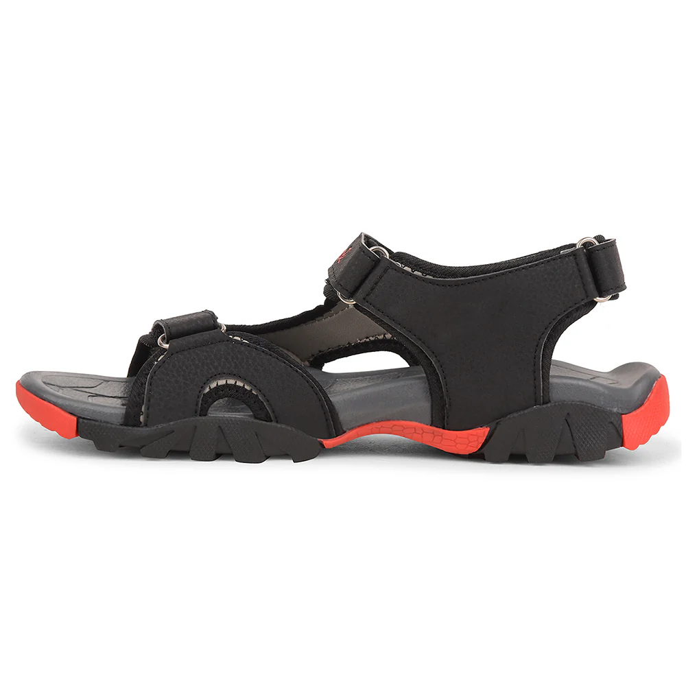 Leap7x Black Sporty Casual Sandal For Men ALBANIA-2 By Liberty - Image 3