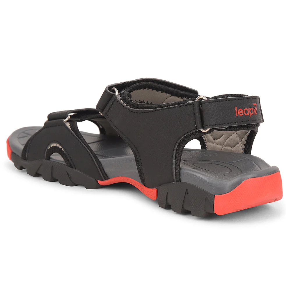 Leap7x Black Sporty Casual Sandal For Men ALBANIA-2 By Liberty - Image 4
