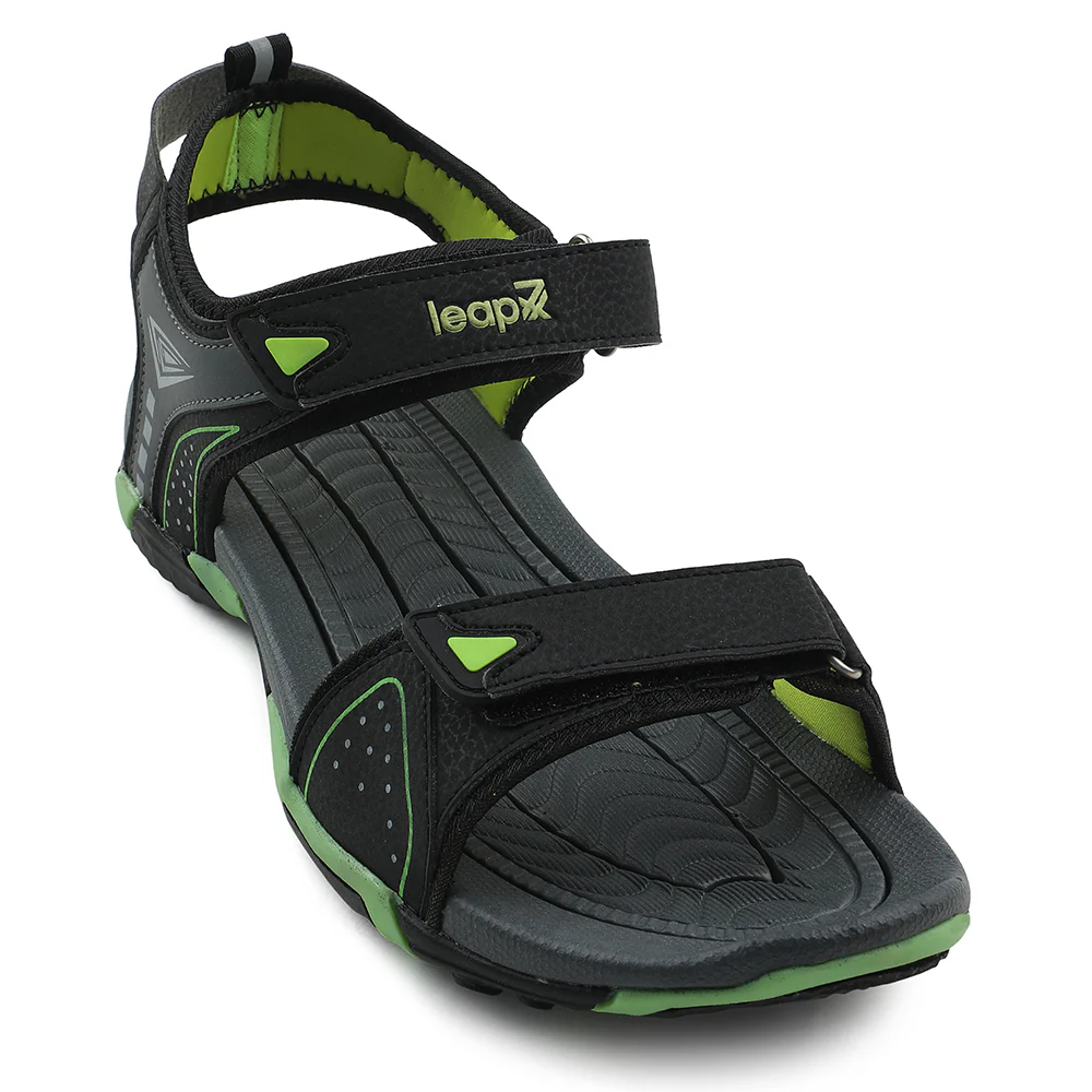 Leap7x Black Sporty Casual Sandal For Men BLAIR-13 By Liberty