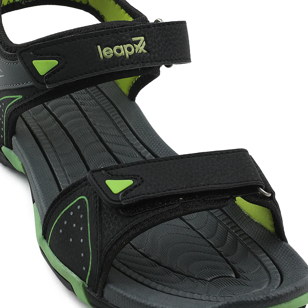 Leap7x Black Sporty Casual Sandal For Men BLAIR-13 By Liberty - Image 5