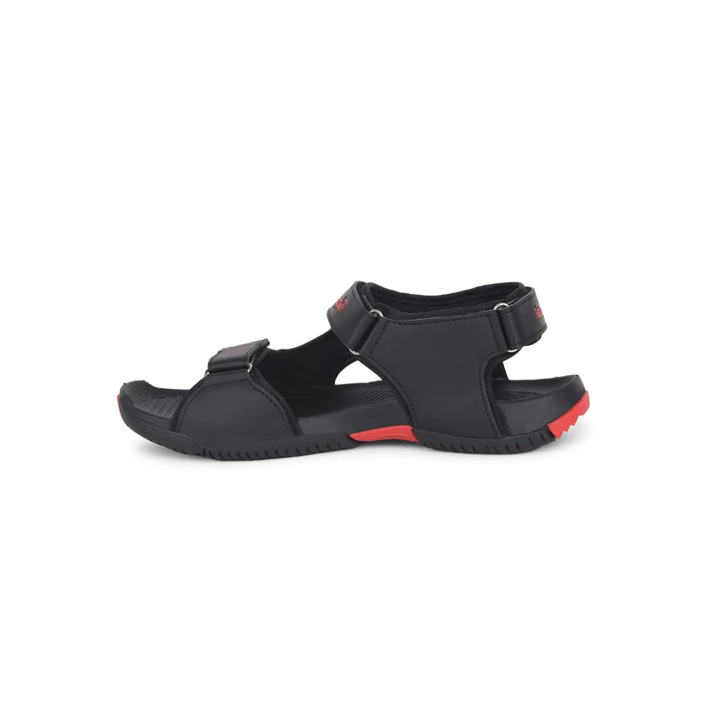 Leap7x Black Sporty Casual Sandal For Men MONACO By Liberty - Image 3