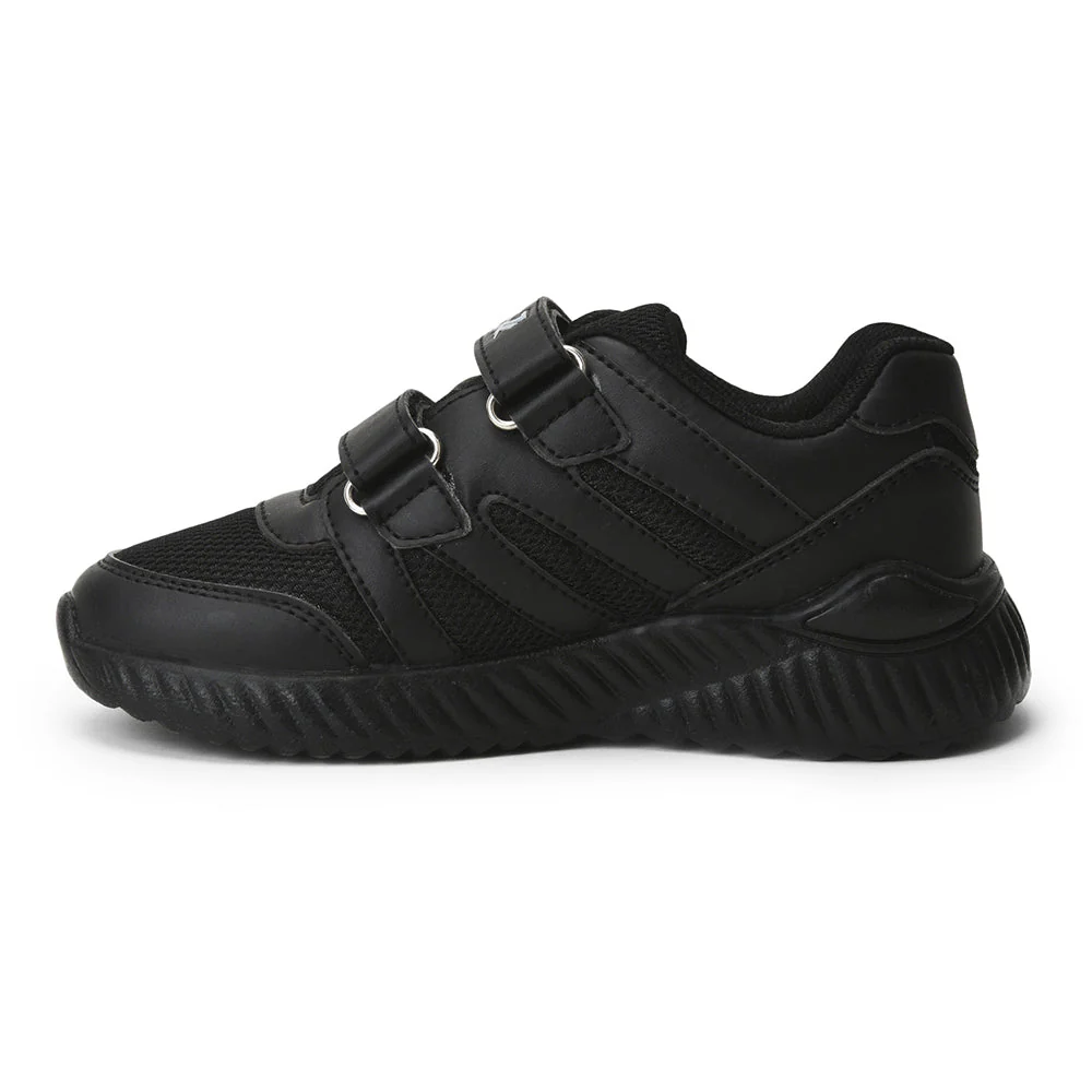 Leap7x Black Velcro Uniform School Shoes For Kids NITSCHO-1V By Liberty - Image 3
