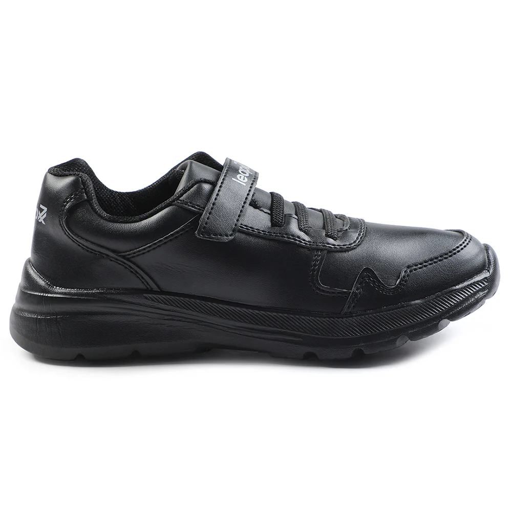 Leap7x Black Velcro Uniform School Shoes For Kids SCHLPRO-3 By Liberty - Image 2
