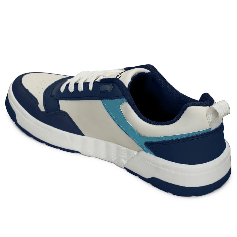 Leap7x Blue Casual Lacing Sneakers For Men AMAZER-10E By Liberty - Image 4