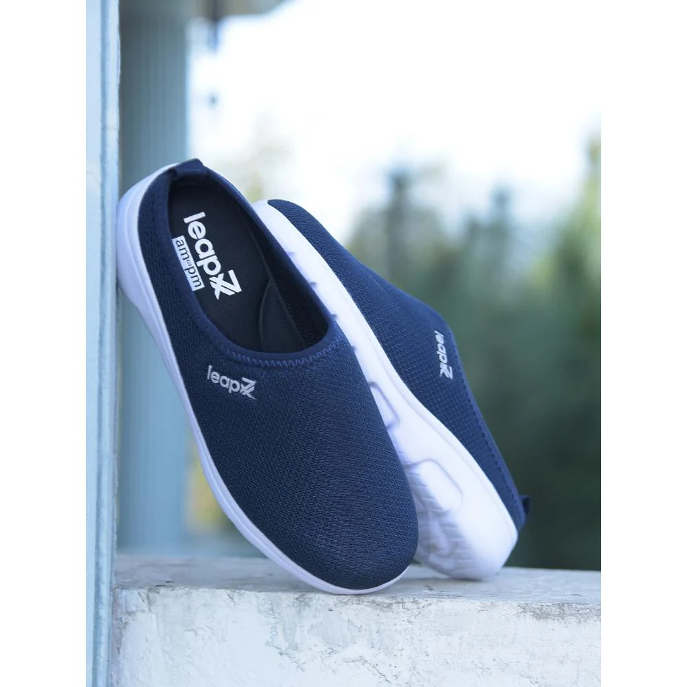 Leap7x Blue Casual Mules For Women EZZIER-L2E By Liberty - Image 3