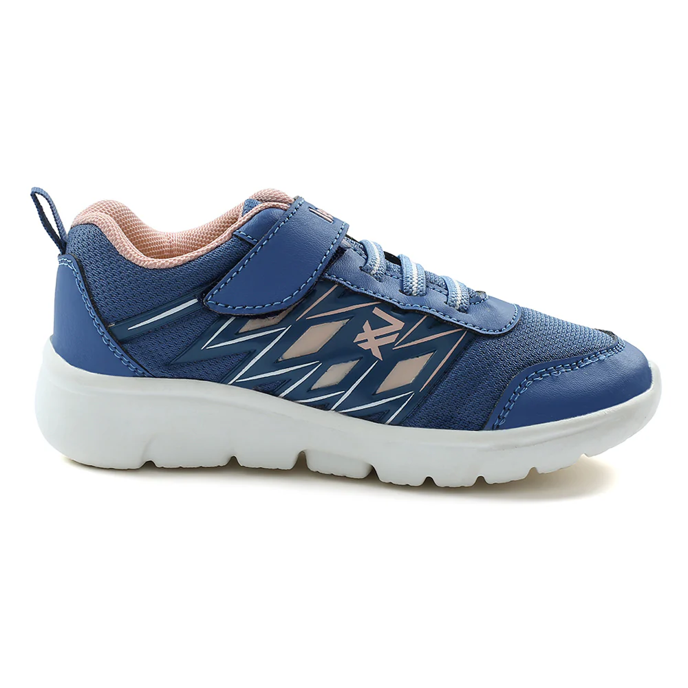 Leap7x Blue Non Lacing Velcro Casual Shoes For Kids JERRY-V By Liberty - Image 2