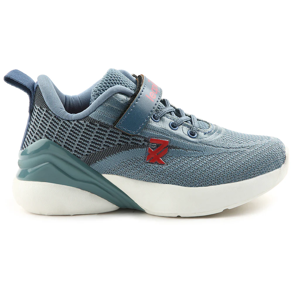 Leap7x Blue Sports Lacing Running Shoes For Kids COVER-02 By Liberty - Image 2