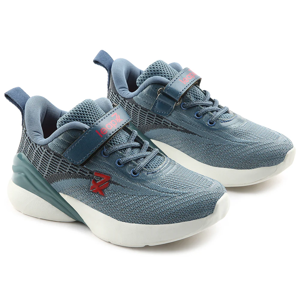 Leap7x Blue Sports Lacing Running Shoes For Kids COVER-02 By Liberty - Image 5