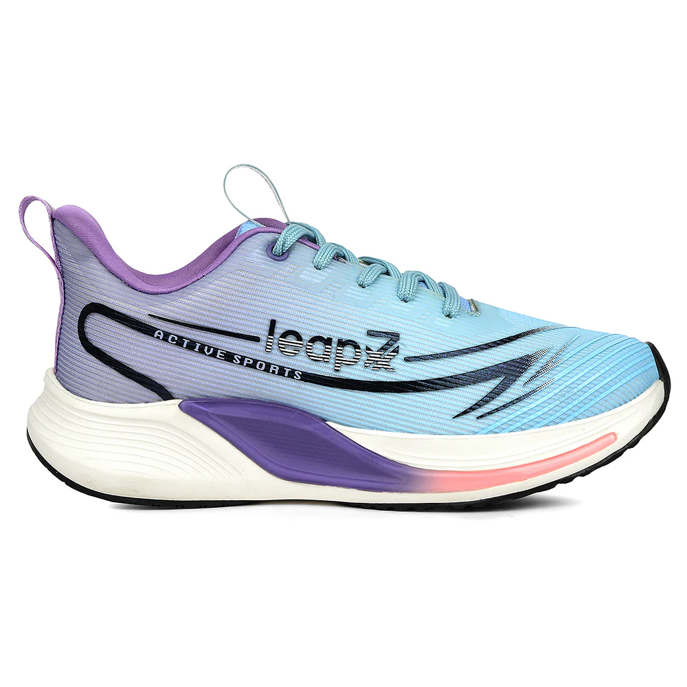 Leap7x Blue Sports Lacing Running Shoes For Women LIBYA-1 By Liberty - Image 2