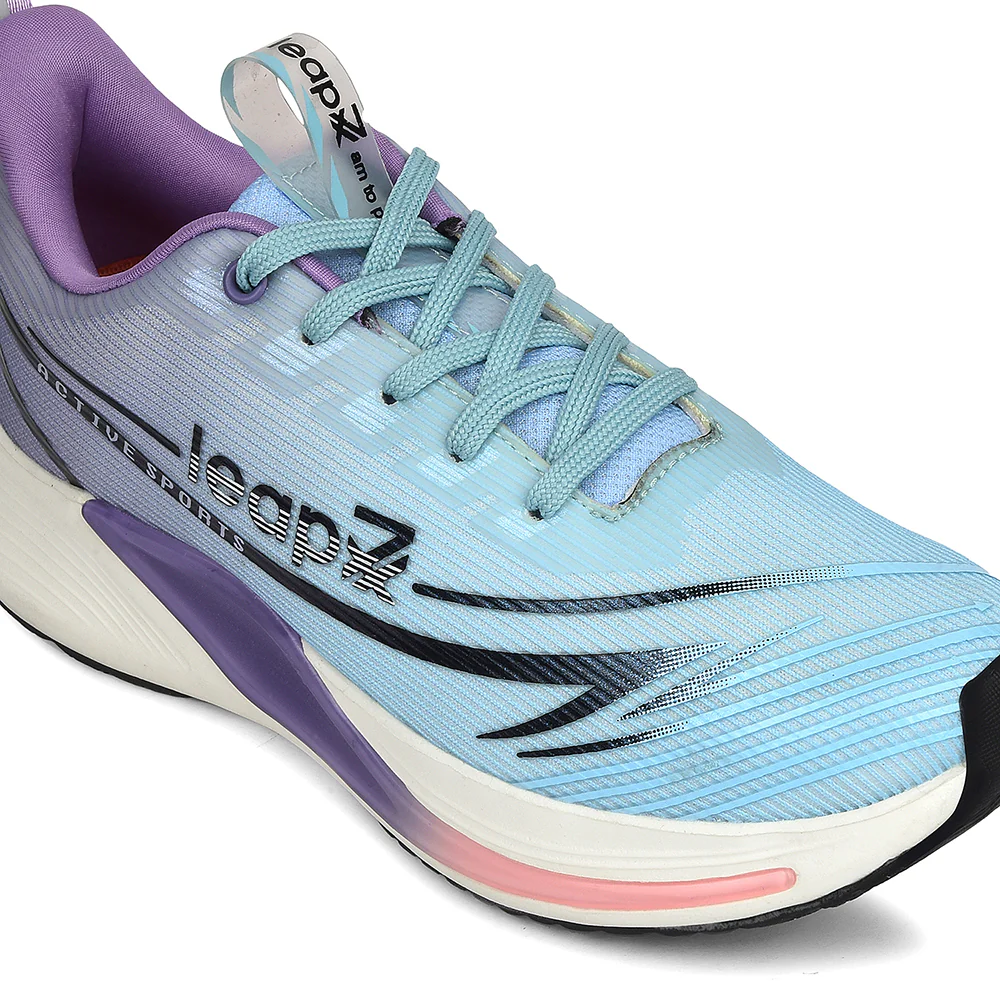Leap7x Blue Sports Lacing Running Shoes For Women LIBYA-1 By Liberty - Image 4
