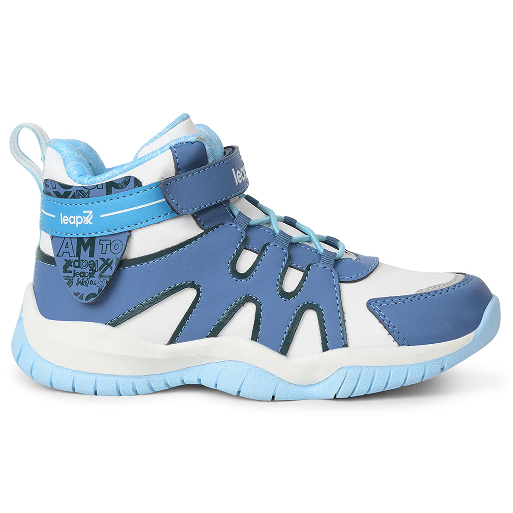 Leap7x Blue Sports Non Lacing Walking Shoes For Kids CANON-1V By Liberty - Image 2