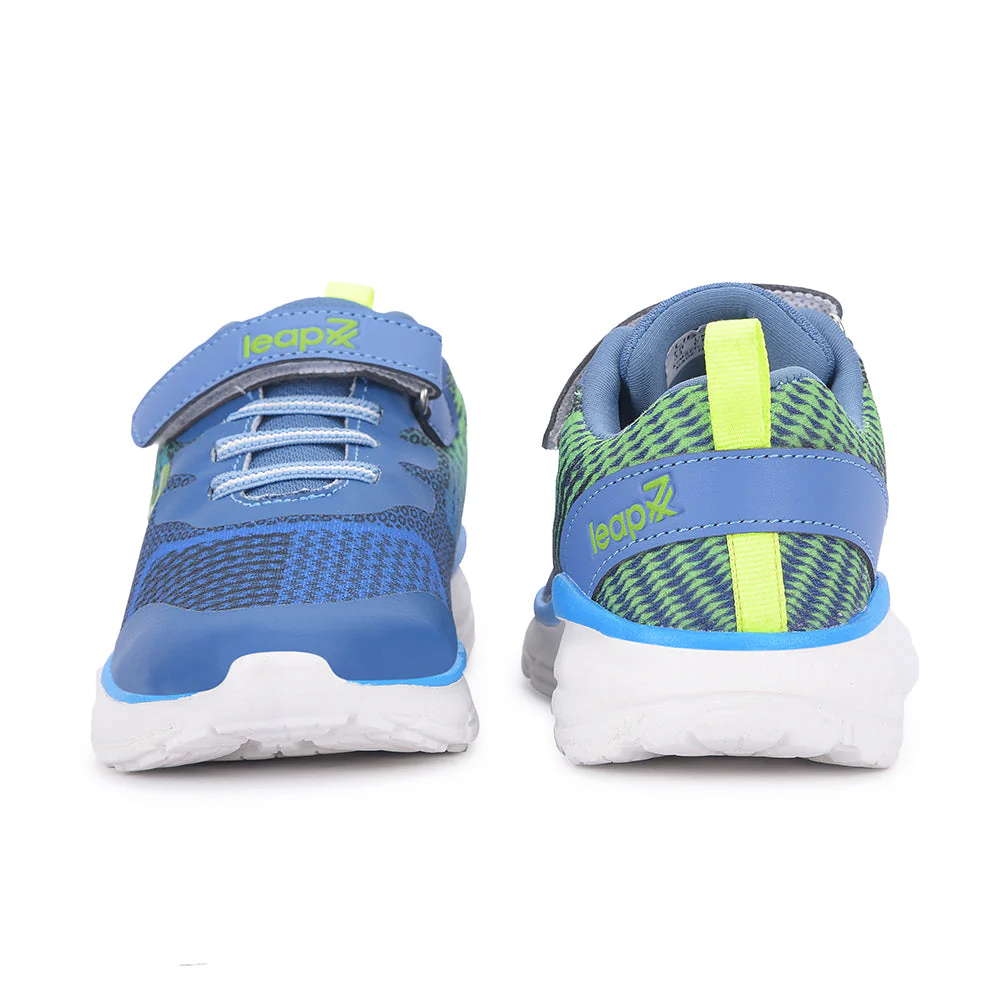 Leap7x Blue Sports Non Lacing Walking Shoes For Kids KIMSER-E By Liberty - Image 6