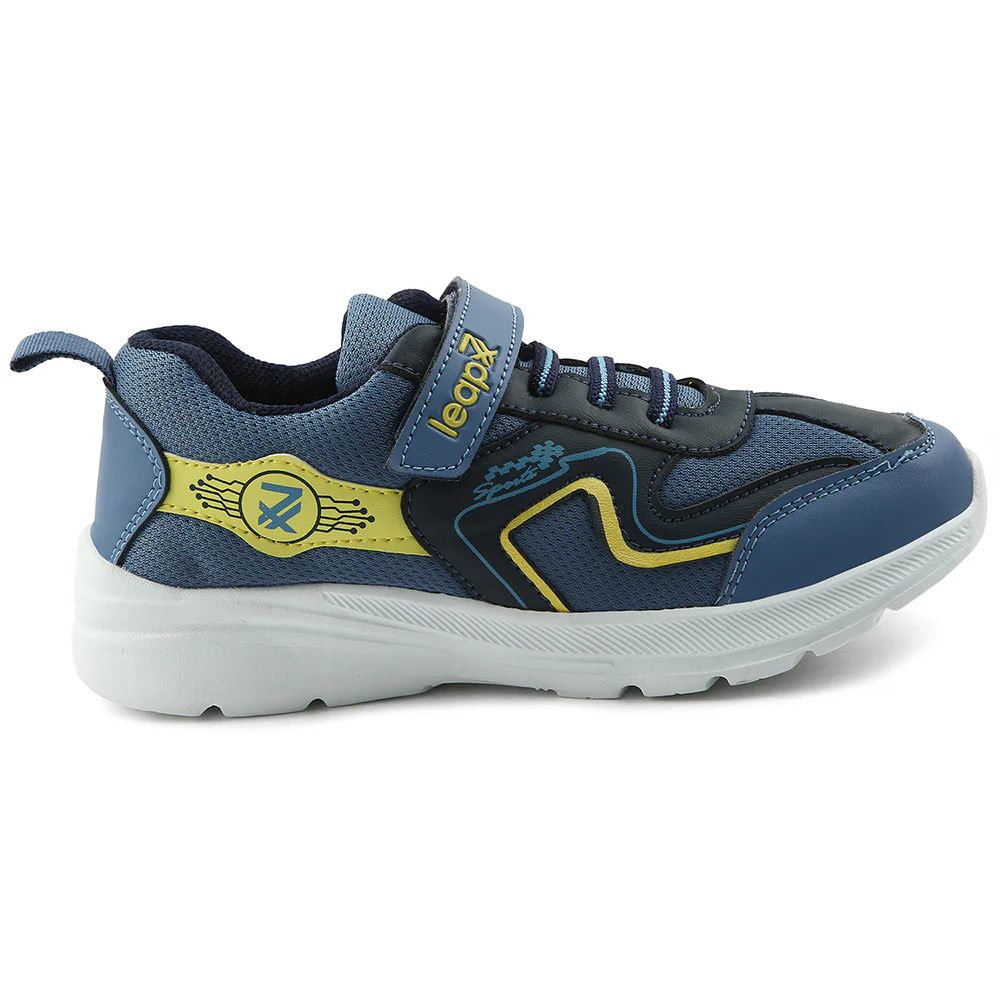 Leap7x Blue Sports Non Lacing Walking Shoes For Kids TRIVAGO-02 By Liberty - Image 2