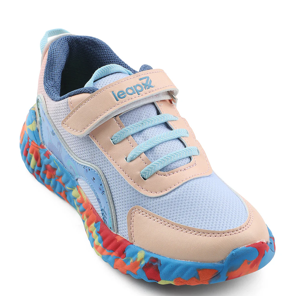 Leap7x Blue Sports Walking Shoes For Kids NITKID-11 By Liberty