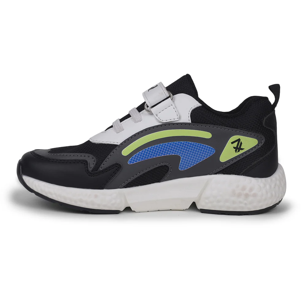 Leap7x Black Sports Non Lacing Shoes For kids CARRY-07V By Liberty - Image 3
