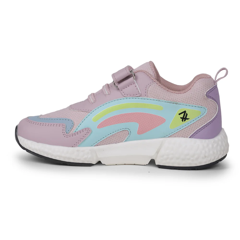 Leap7x Peach Sports Non Lacing Shoes For kids CARRY-07V By Liberty - Image 3