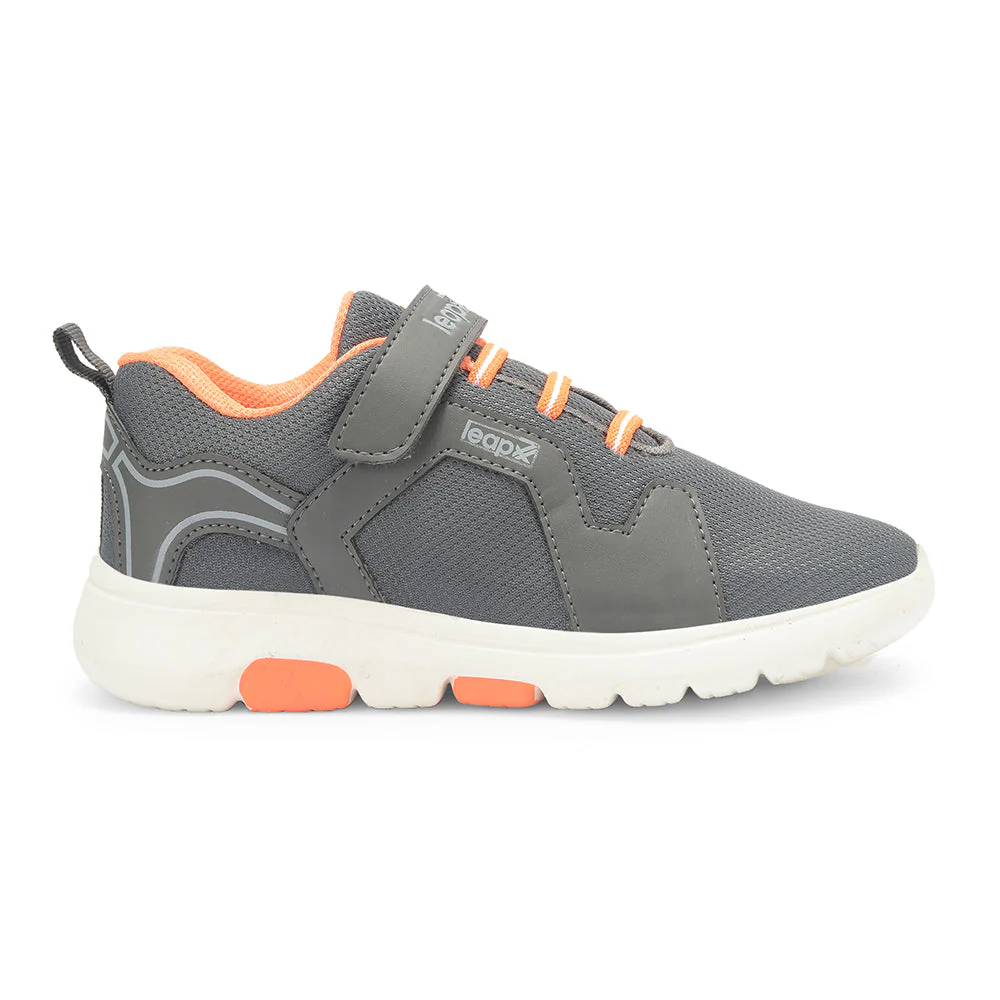 Leap7x By Liberty Kids ETHAN-E Grey Sports Non Lacing Shoes - Image 2