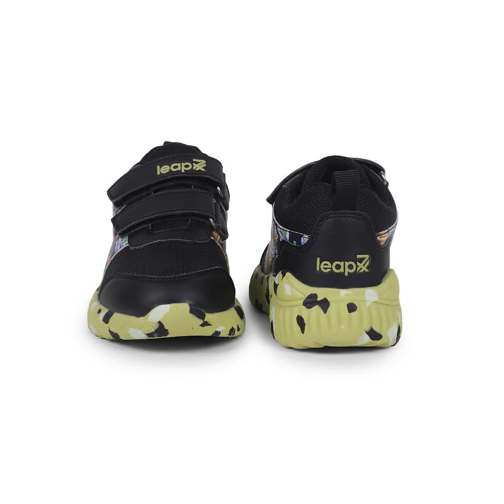 Leap7x Black Sports Slip-on Walking Shoes For Kids NITKID-1 By Liberty - Image 6