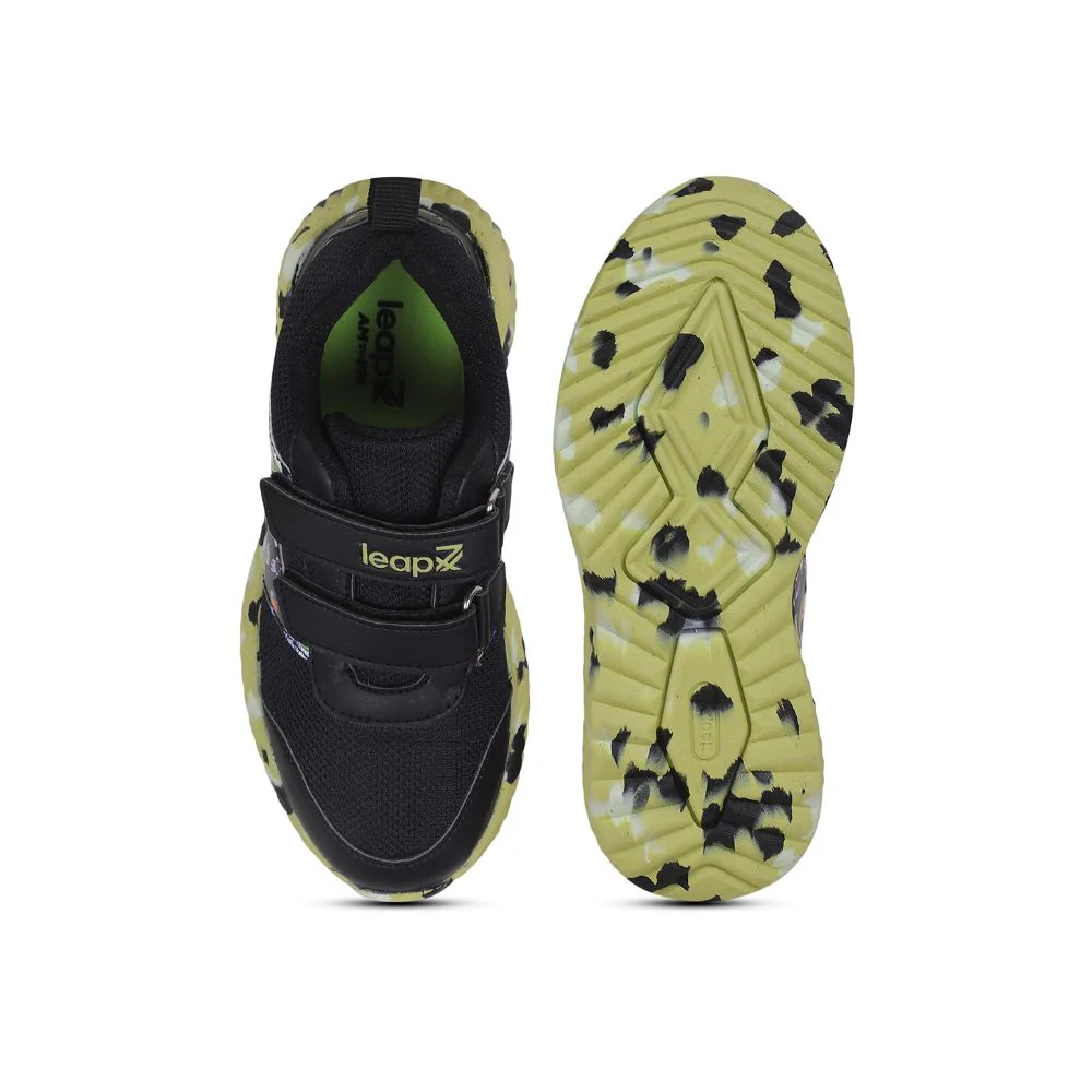 Leap7x Black Sports Slip-on Walking Shoes For Kids NITKID-1 By Liberty - Image 7