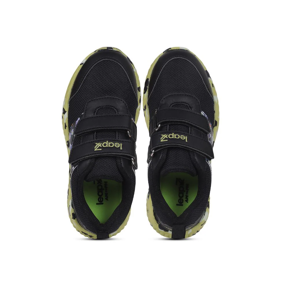 Leap7x Black Sports Slip-on Walking Shoes For Kids NITKID-1 By Liberty - Image 8