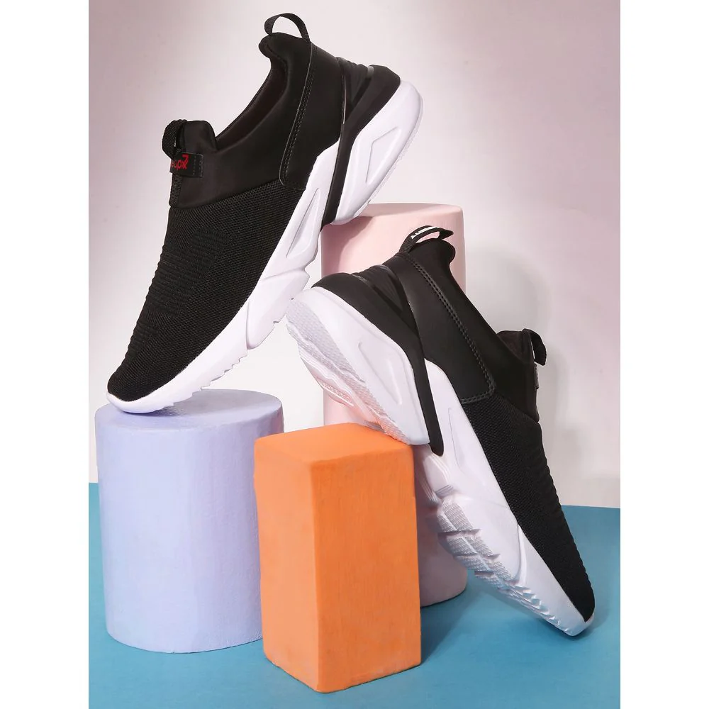 Leap7x Non-Lacing Black Casual Slip-on Shoes For Men BRISK-01 By Liberty - Image 2
