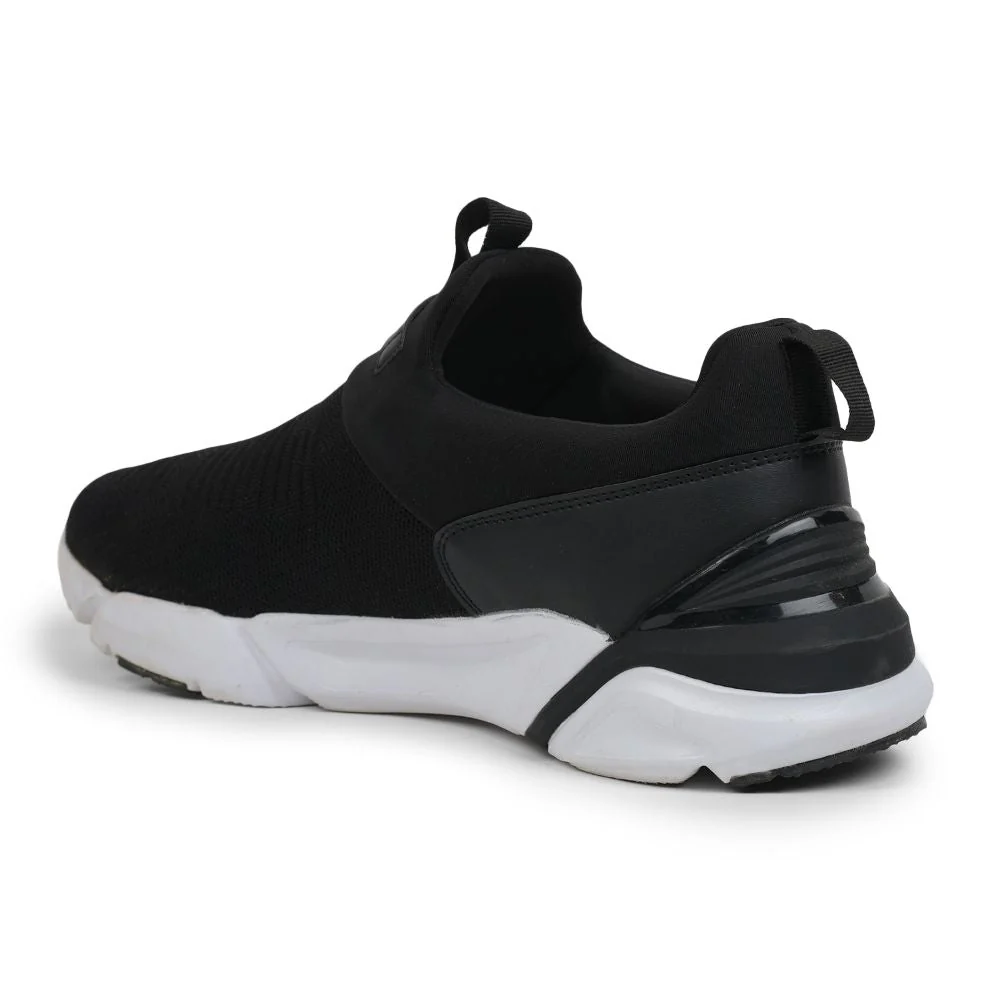 Leap7x Non-Lacing Black Casual Slip-on Shoes For Men BRISK-01 By Liberty - Image 3