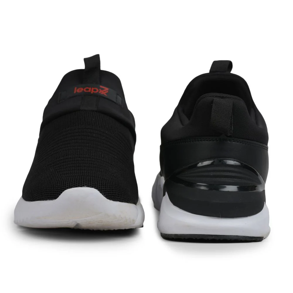 Leap7x Non-Lacing Black Casual Slip-on Shoes For Men BRISK-01 By Liberty - Image 4