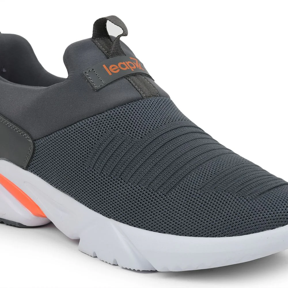 Leap7x Non-Lacing Grey Casual Slip-on Shoes For Men BRISK-01 By Liberty - Image 3