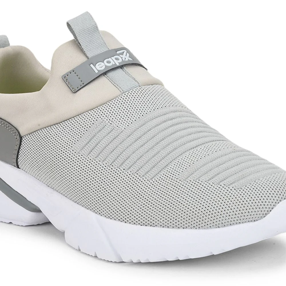 Leap7x Non-Lacing Light Grey Casual Slip-on Shoes For Men BRISK-01 By Liberty - Image 6