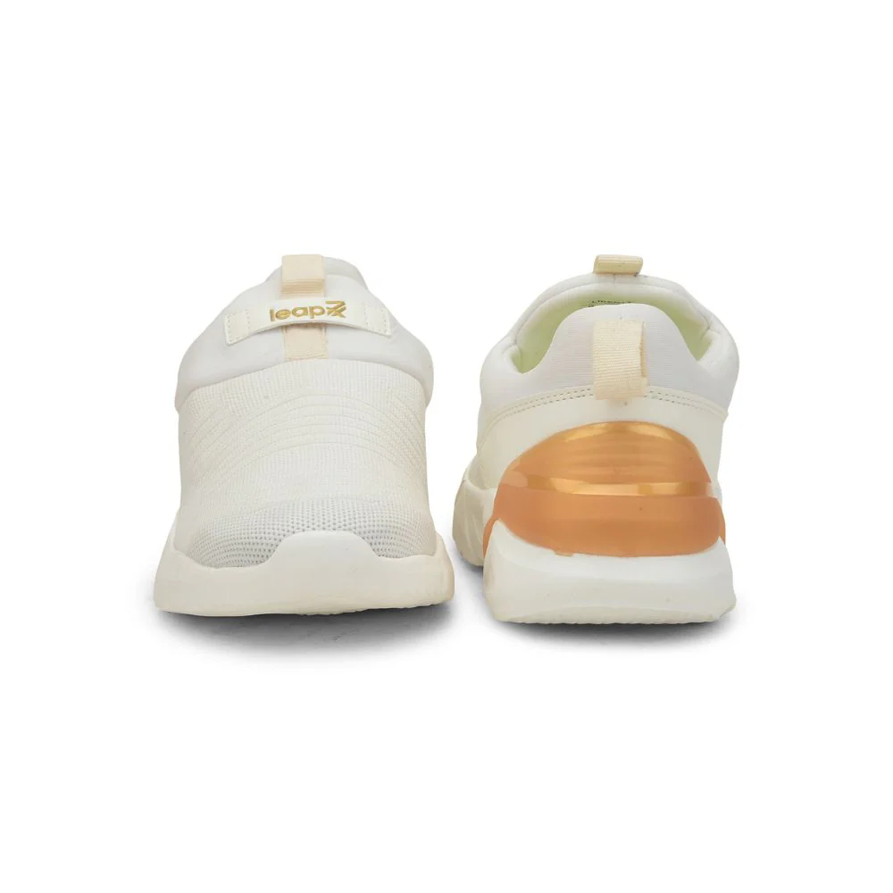 Leap7x Non-Lacing White Casual Slip-on Shoes For Men BRISK-01 By Liberty - Image 6