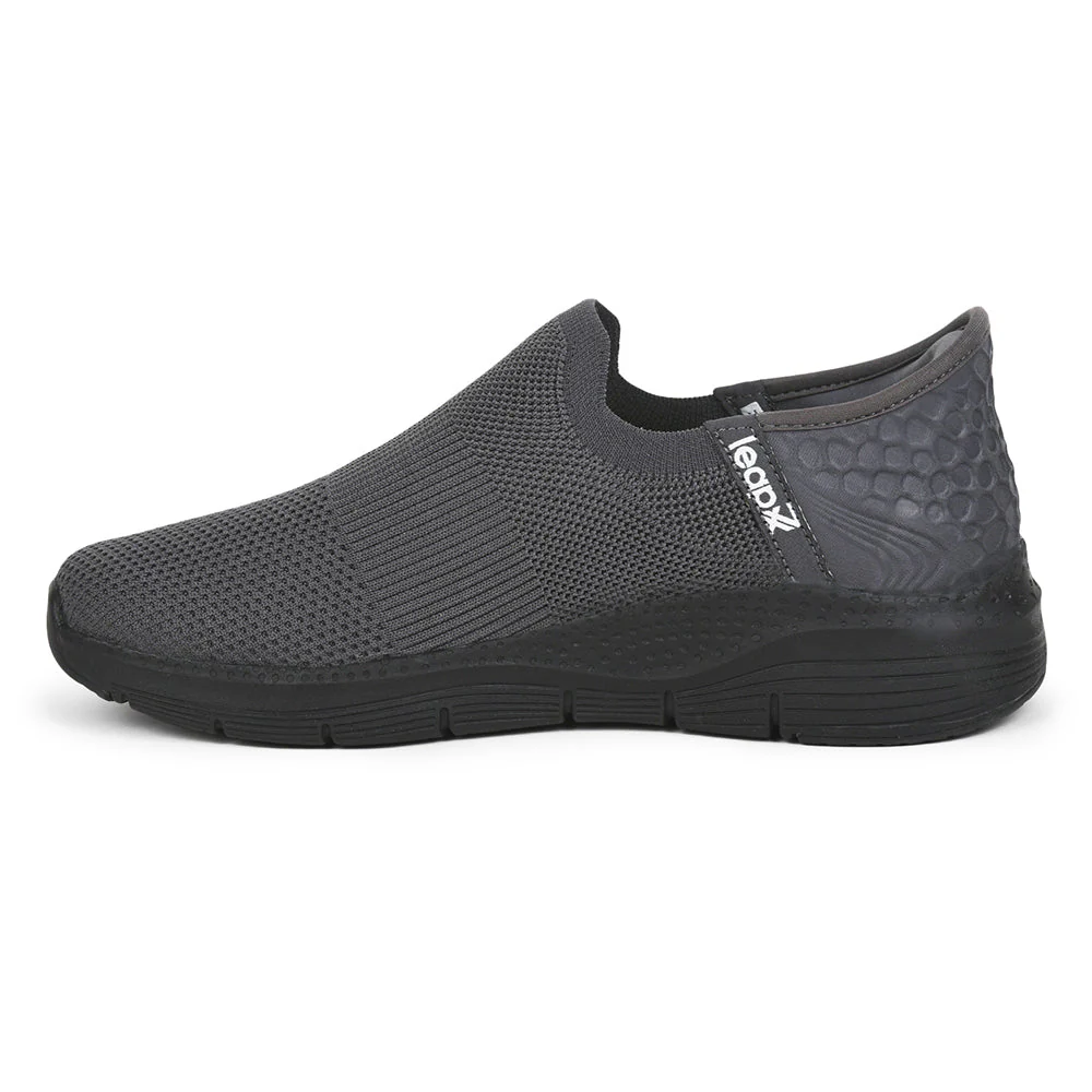 Leap7x By Liberty Men EAZY-M Grey Sports Non Lacing Shoes - Image 3