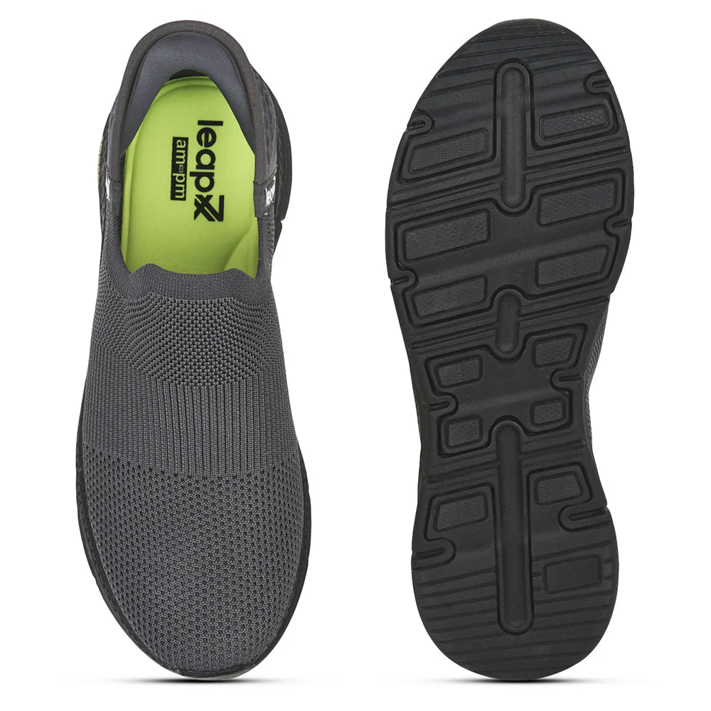 Leap7x By Liberty Men EAZY-M Grey Sports Non Lacing Shoes - Image 6