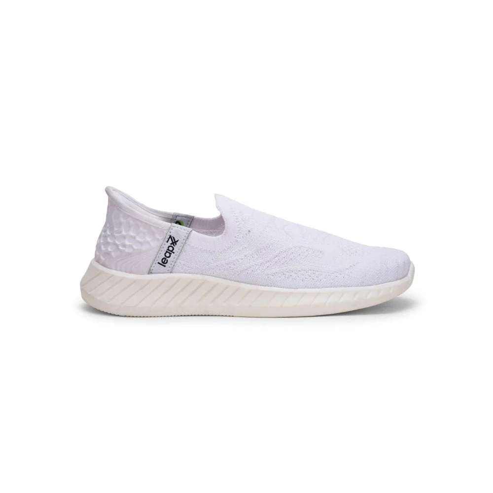 Leap7x By Liberty Men EZZER-8EB White Sports Non Lacing Shoes - Image 2