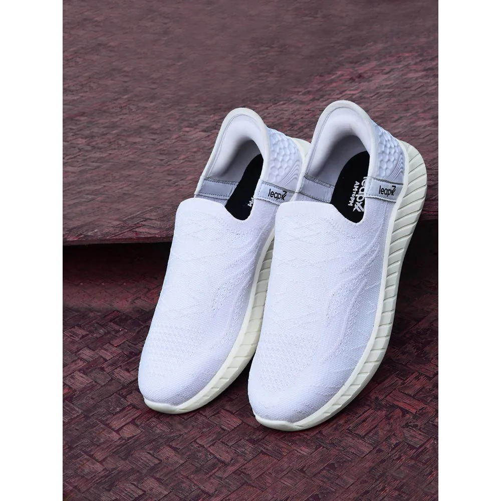 Leap7x By Liberty Men EZZER-8EB White Sports Non Lacing Shoes - Image 3
