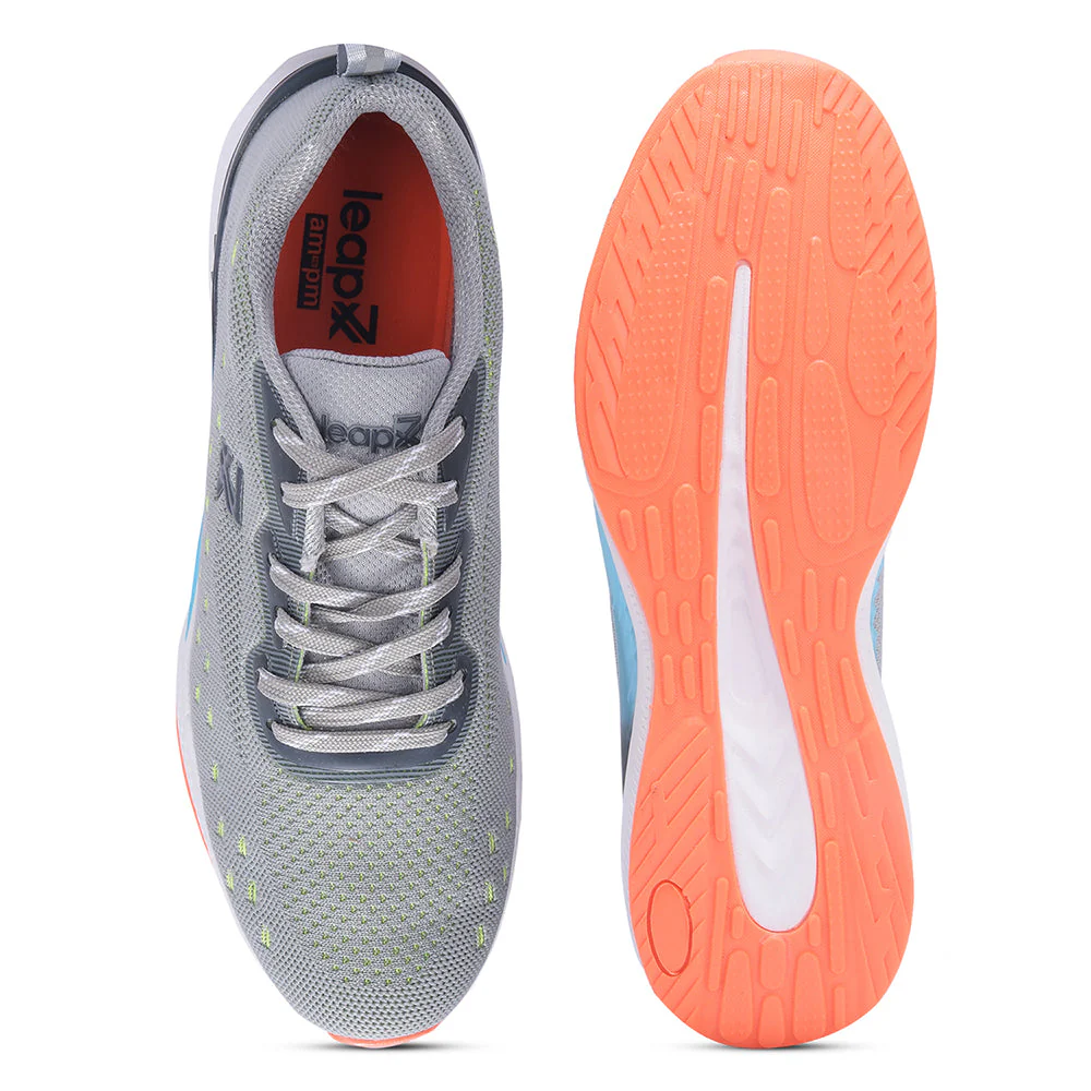 Leap7x By Liberty Men MALINGA L.Grey Sports Lacing Shoes - Image 4