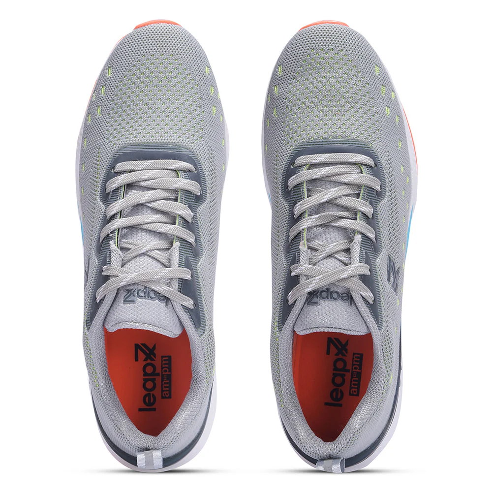 Leap7x By Liberty Men MALINGA L.Grey Sports Lacing Shoes - Image 5