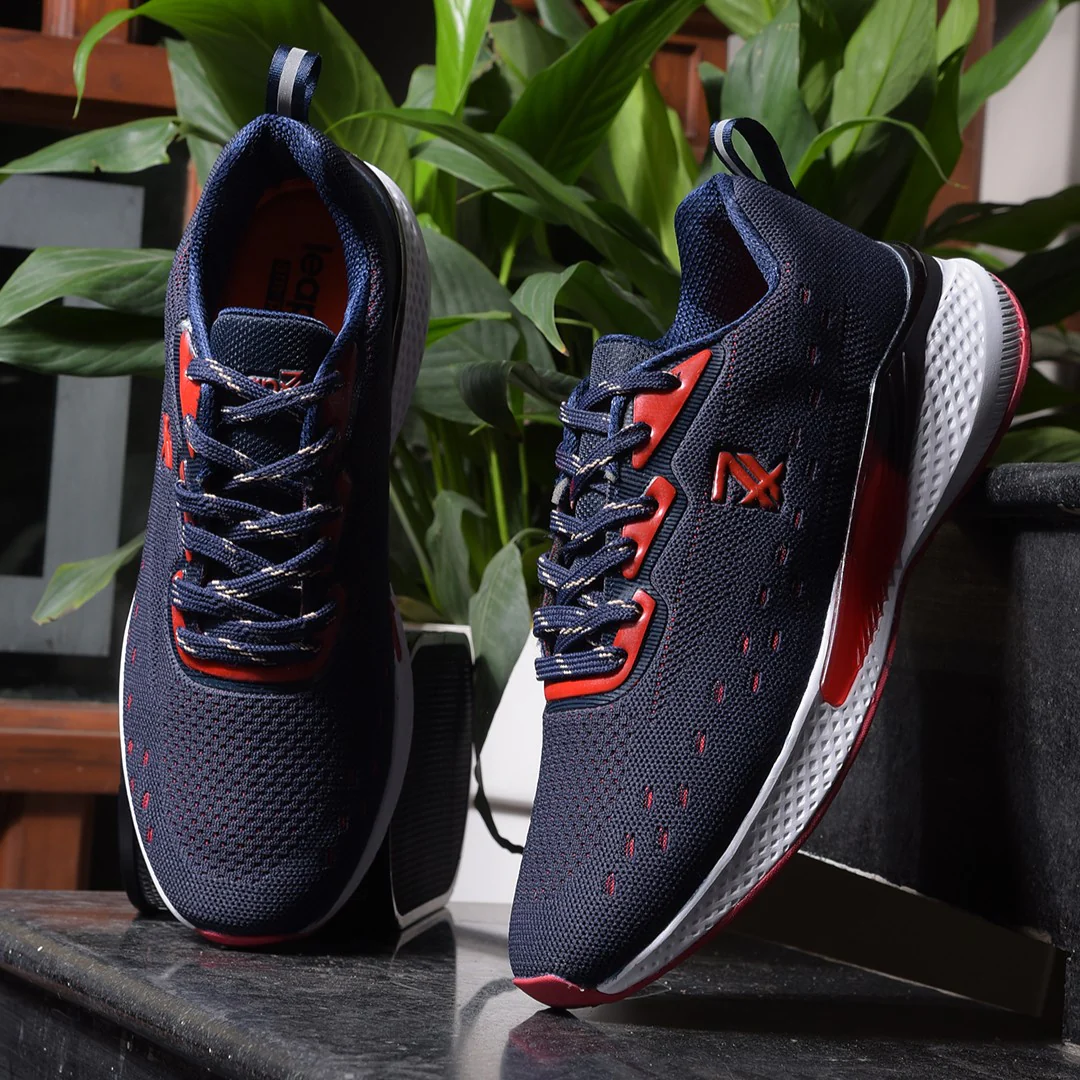 Leap7x By Liberty Men MALINGA Navy Blue Sports Lacing Shoes - Image 4