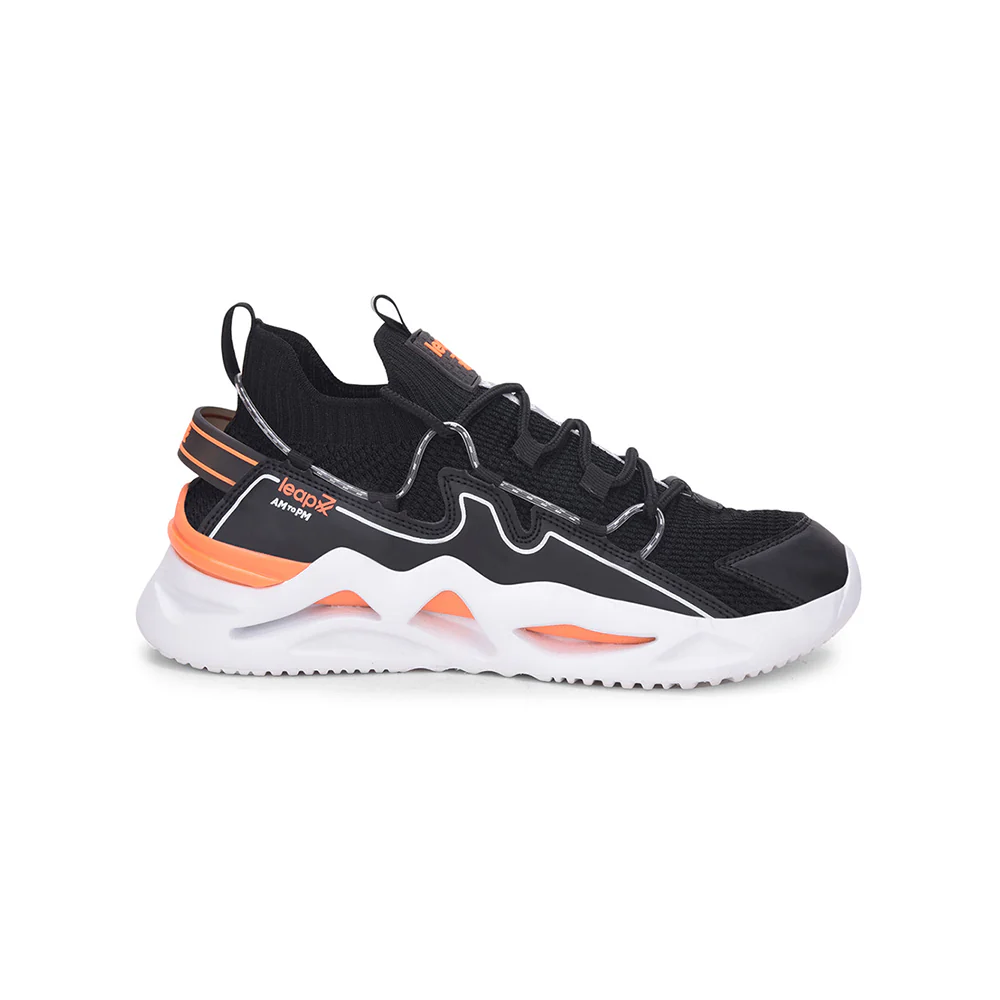 Leap7x Lacing Black Casual Shoes For Men NUCLEAR-1 By Liberty - Image 2