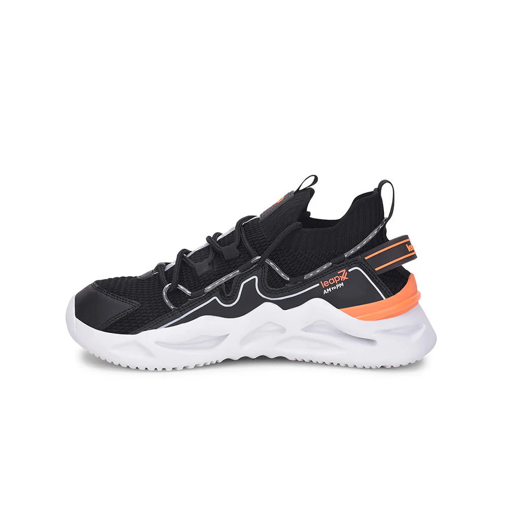 Leap7x Lacing Black Casual Shoes For Men NUCLEAR-1 By Liberty - Image 3