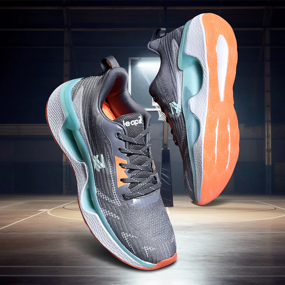 Leap7x By Liberty Men RW-10 Grey Sports Lacing Shoes - Image 4