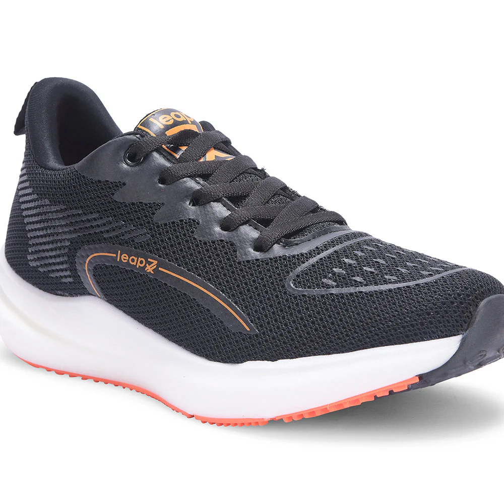Leap7x By Liberty Men RW-16 Black Sports Lacing Shoes - Image 5