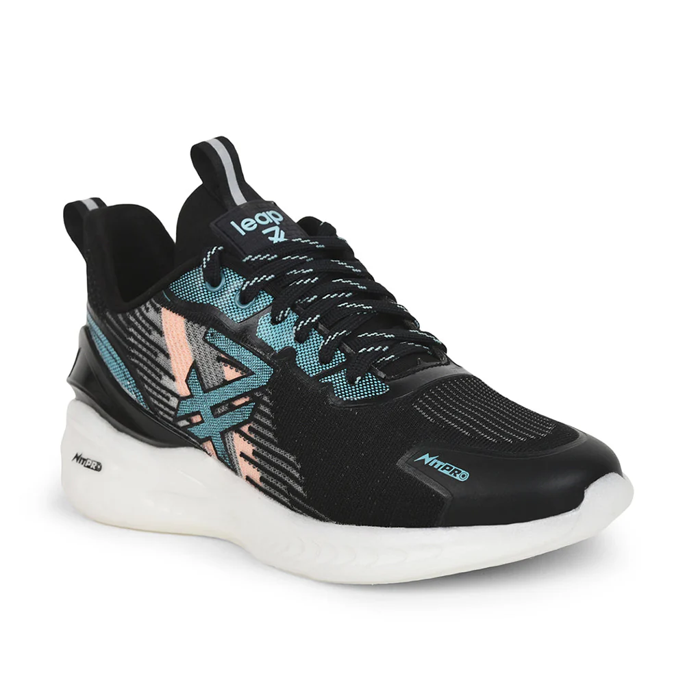 Leap7x By Liberty Men THUNDER-3 Black Sports Lacing Shoes