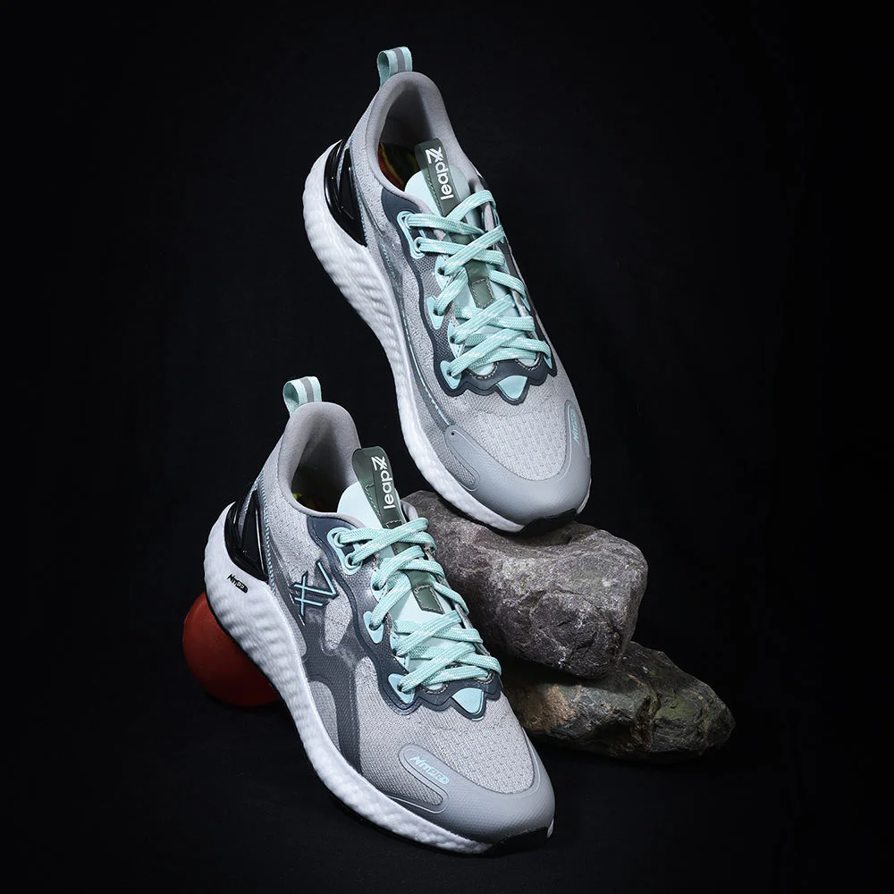 Leap7x By Liberty Men TORNADO-1 Grey Sports Lacing Shoes - Image 4