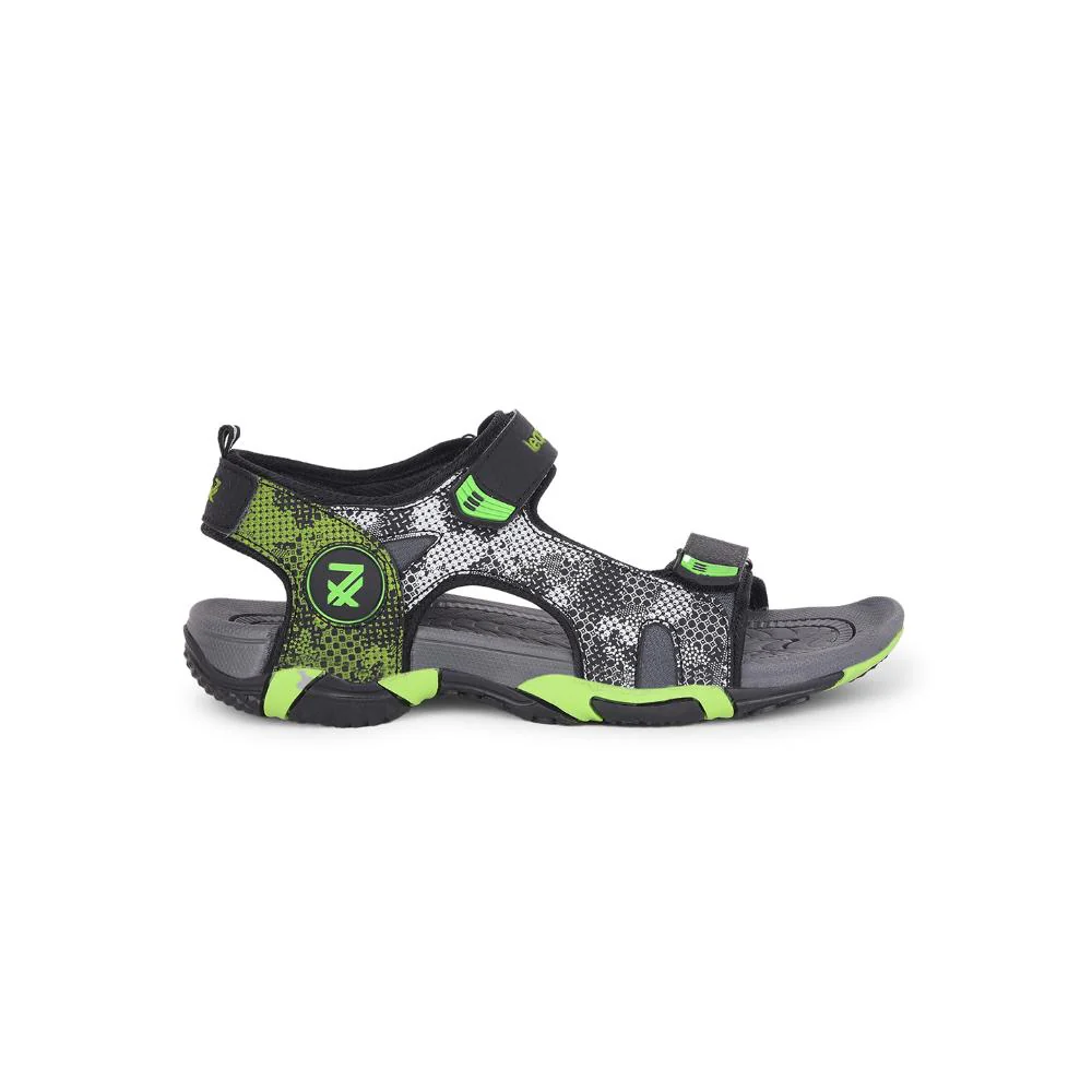 Leap7x By Liberty Mens ANDORRA Black Sporty Casual Sandal - Image 2