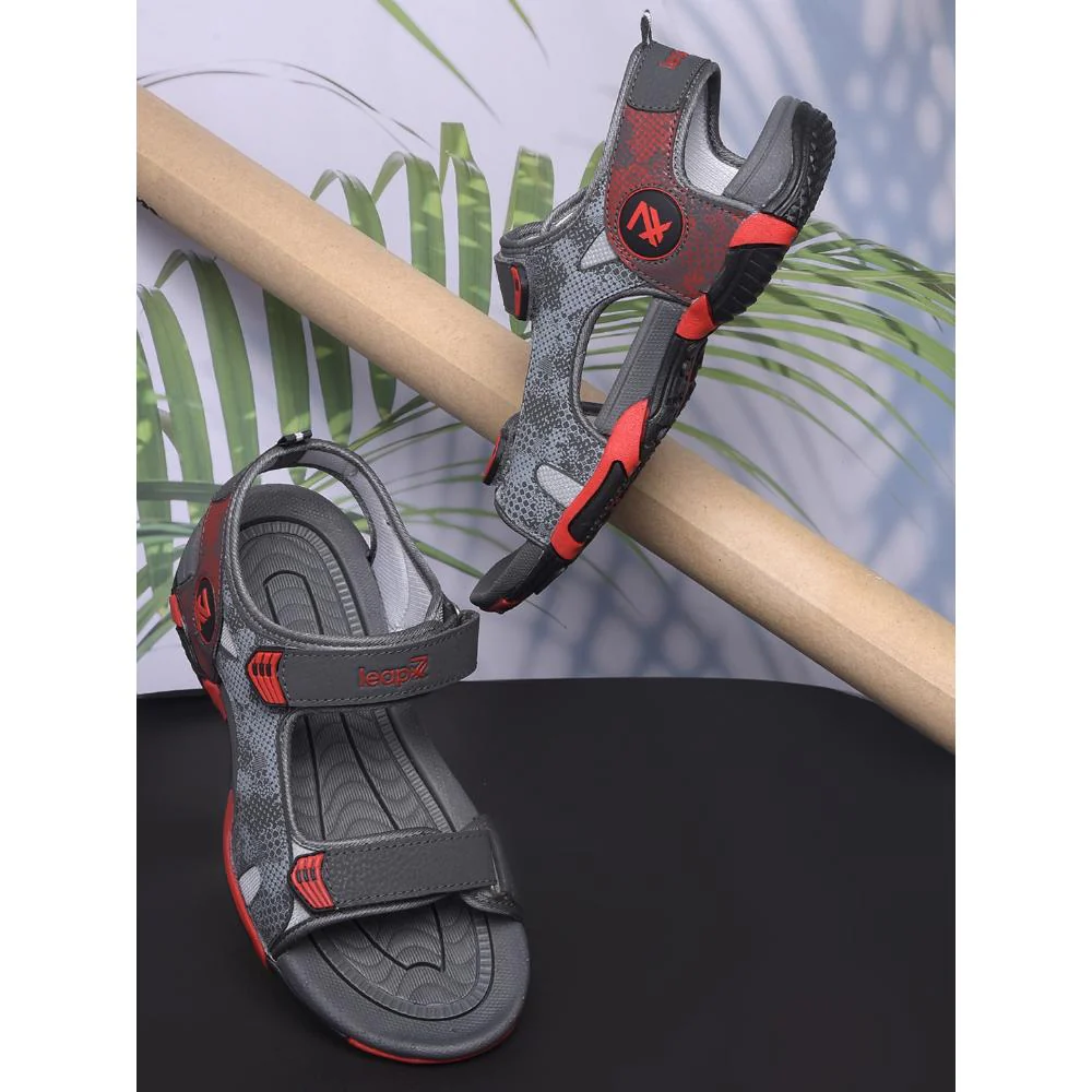Leap7x By Liberty Mens ANDORRA Grey Sporty Casual Sandal - Image 4