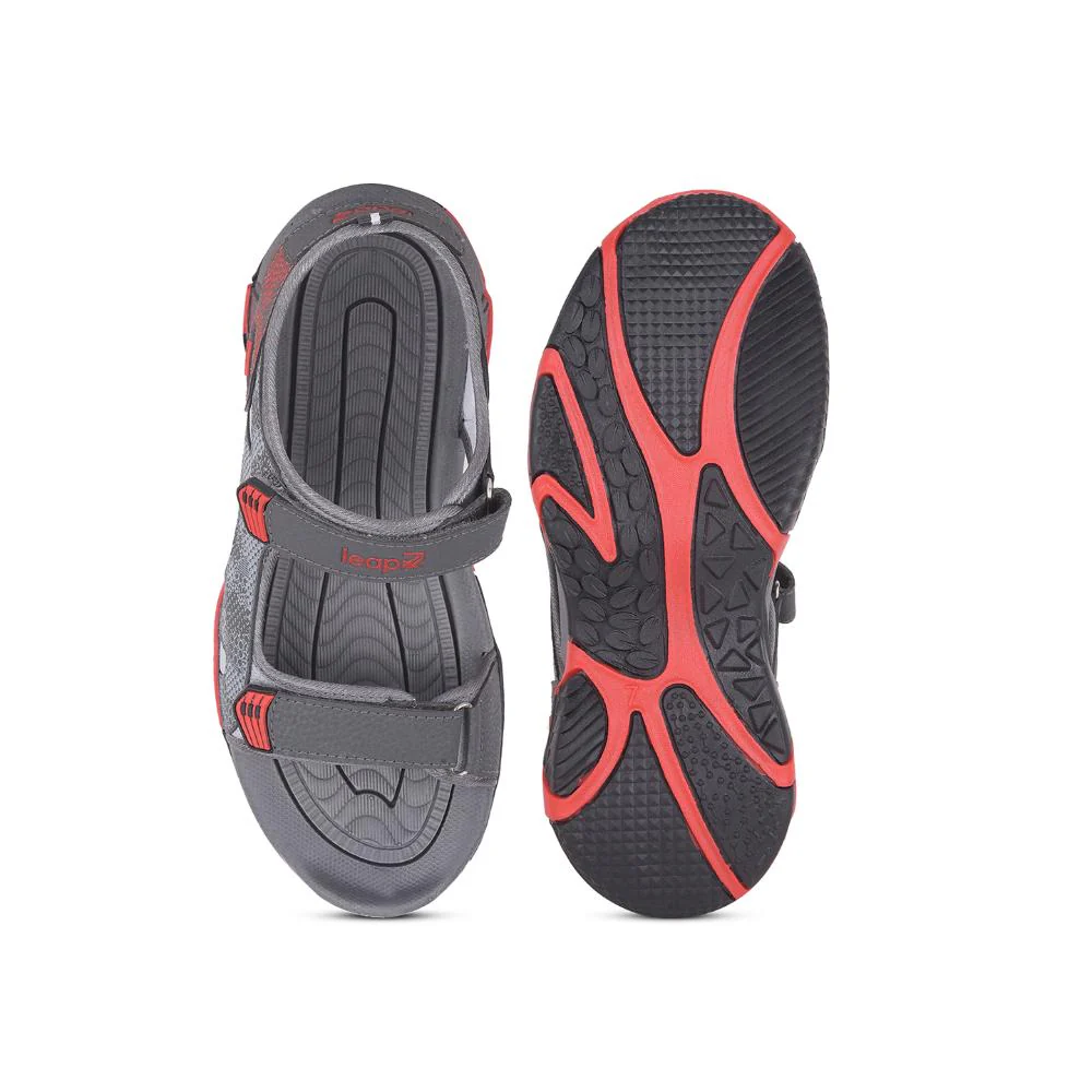 Leap7x By Liberty Mens ANDORRA Grey Sporty Casual Sandal - Image 6