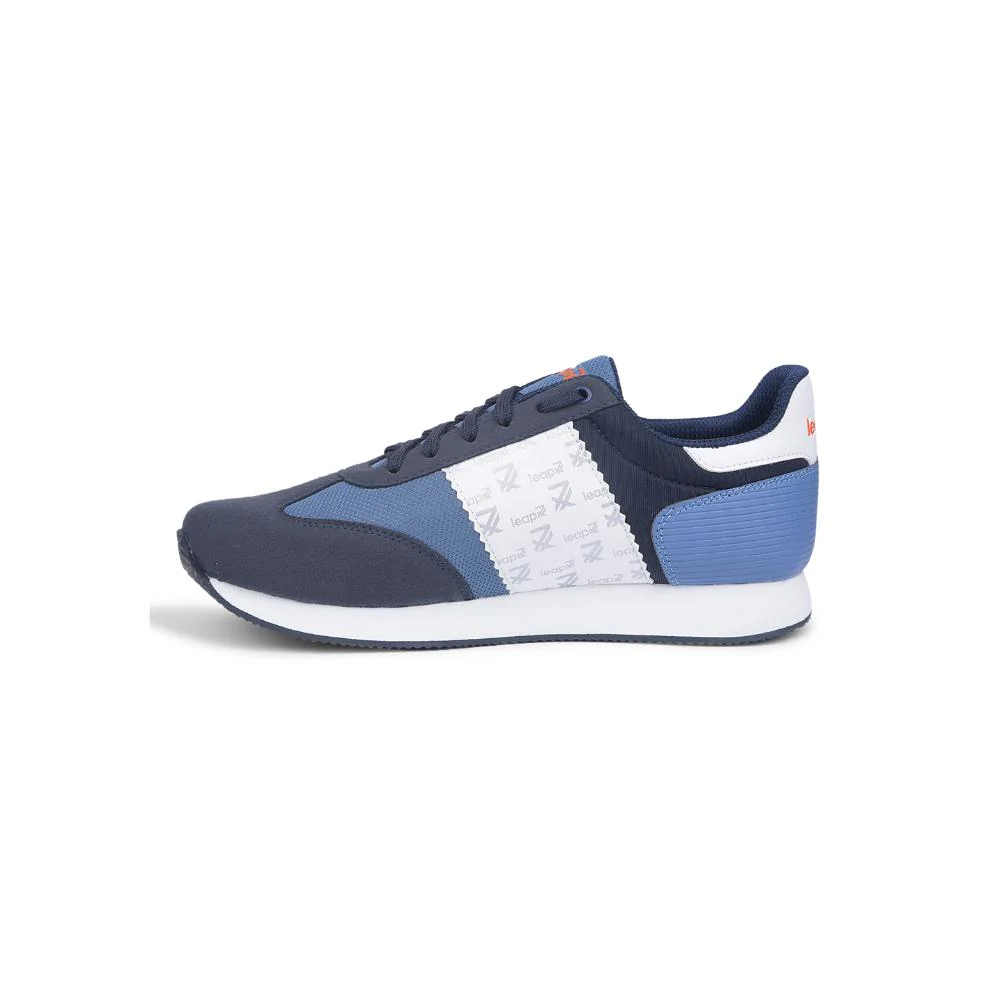 Leap7x Casual Navy Blue Lacing Sneakers For Men BACKAM-1E By Liberty - Image 3