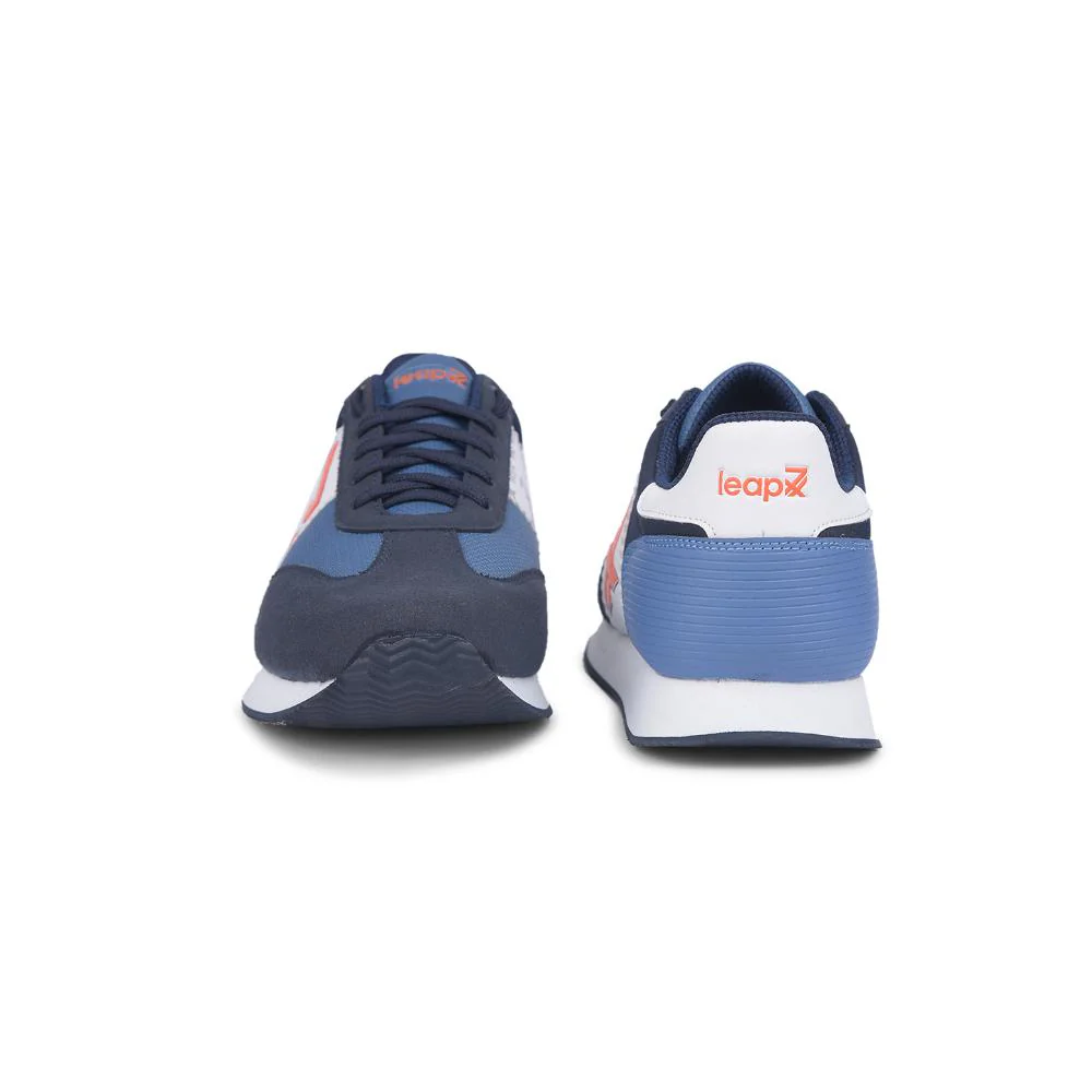 Leap7x Casual Navy Blue Lacing Sneakers For Men BACKAM-1E By Liberty - Image 5