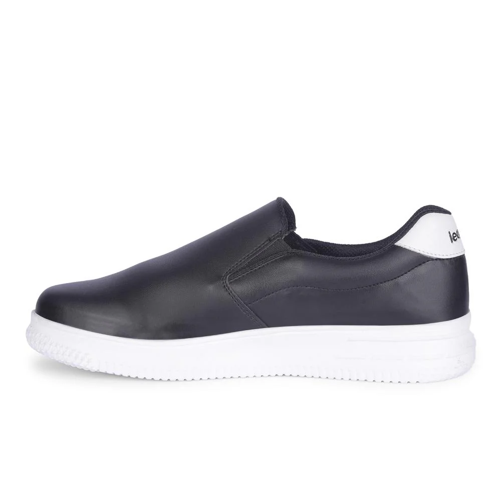 Leap7x Casual Black Non-Lacing Sneakers For Men DUGLAS-2E By Liberty - Image 3